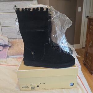 Michael Kors Black Suede Winter Boots